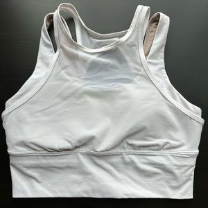 Lululemon white sports bra with mesh detail size 6